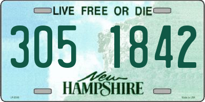 NH license plate 3051842