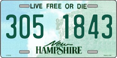 NH license plate 3051843