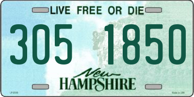 NH license plate 3051850