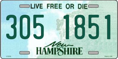 NH license plate 3051851