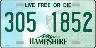 NH license plate 3051852
