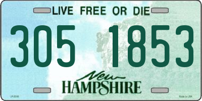 NH license plate 3051853