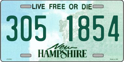 NH license plate 3051854