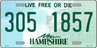 NH license plate 3051857