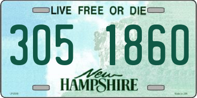 NH license plate 3051860