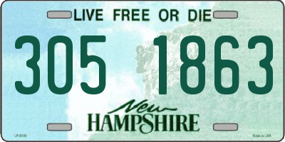 NH license plate 3051863