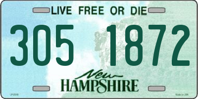 NH license plate 3051872