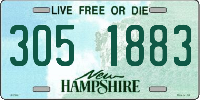 NH license plate 3051883
