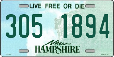 NH license plate 3051894