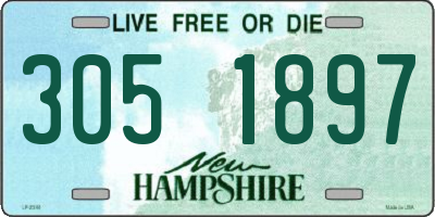 NH license plate 3051897