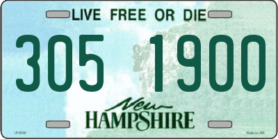 NH license plate 3051900
