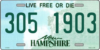 NH license plate 3051903