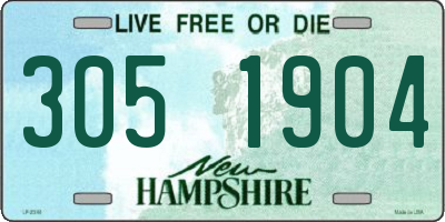 NH license plate 3051904