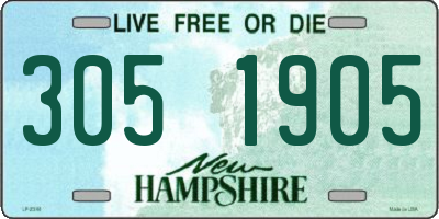 NH license plate 3051905