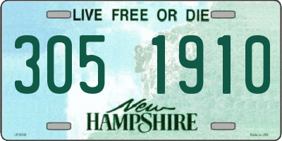 NH license plate 3051910