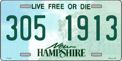 NH license plate 3051913