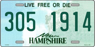NH license plate 3051914