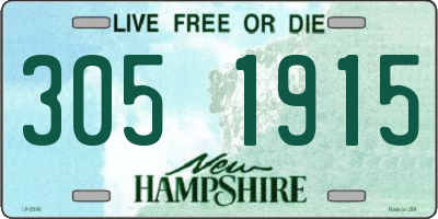 NH license plate 3051915