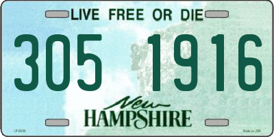 NH license plate 3051916