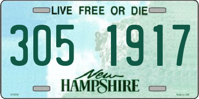 NH license plate 3051917