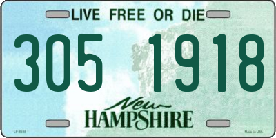 NH license plate 3051918