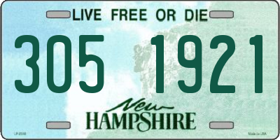 NH license plate 3051921