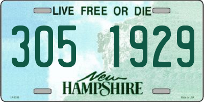 NH license plate 3051929