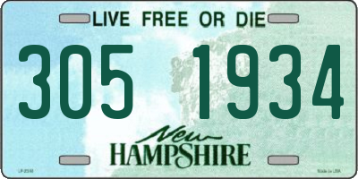 NH license plate 3051934