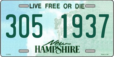 NH license plate 3051937