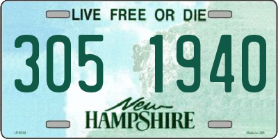 NH license plate 3051940