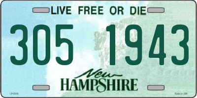 NH license plate 3051943