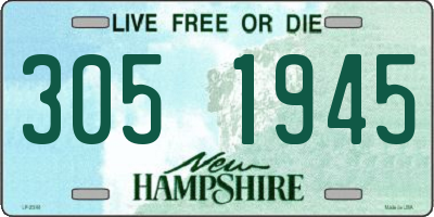NH license plate 3051945