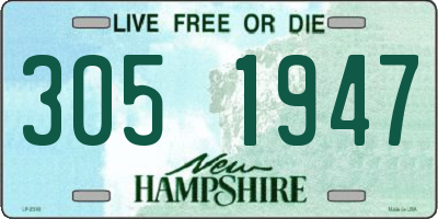 NH license plate 3051947