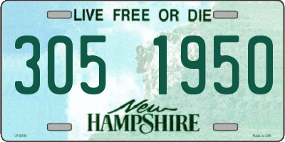 NH license plate 3051950