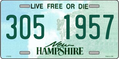NH license plate 3051957