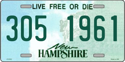 NH license plate 3051961