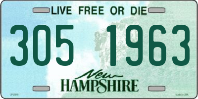 NH license plate 3051963