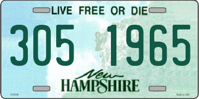 NH license plate 3051965