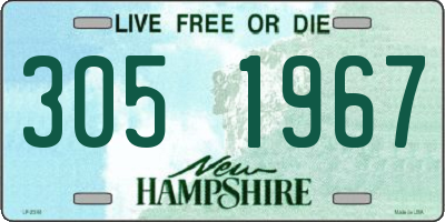 NH license plate 3051967