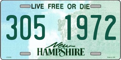 NH license plate 3051972