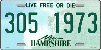 NH license plate 3051973