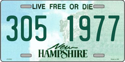 NH license plate 3051977