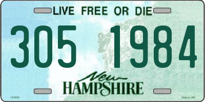 NH license plate 3051984