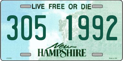 NH license plate 3051992