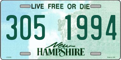 NH license plate 3051994