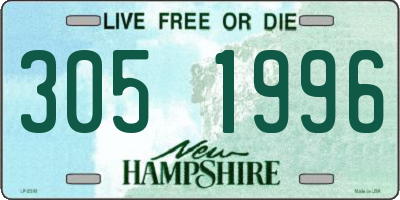 NH license plate 3051996