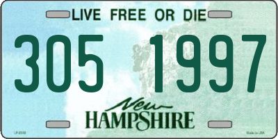 NH license plate 3051997