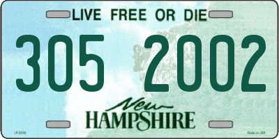 NH license plate 3052002