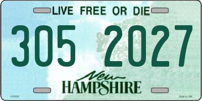 NH license plate 3052027