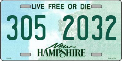 NH license plate 3052032